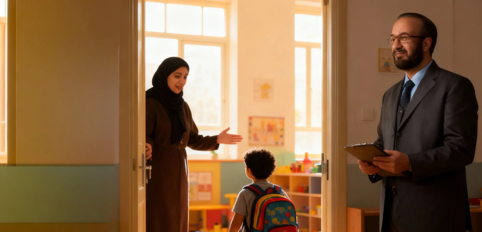اليوم الأول لطفلي في الحضانة